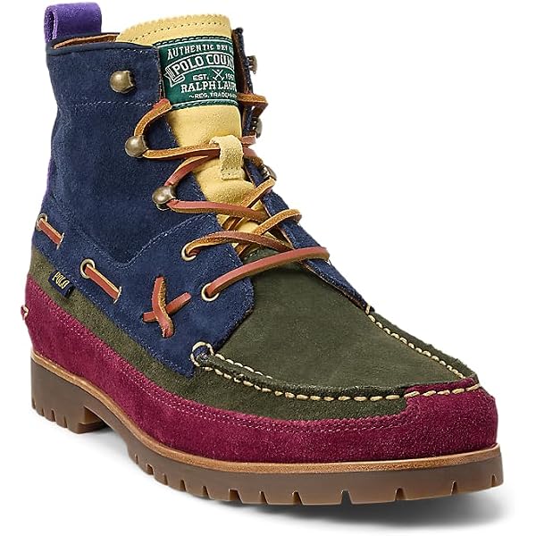 Amazon.com | POLO RALPH LAUREN Men's Ranger Mid Suede & Wool Tweed